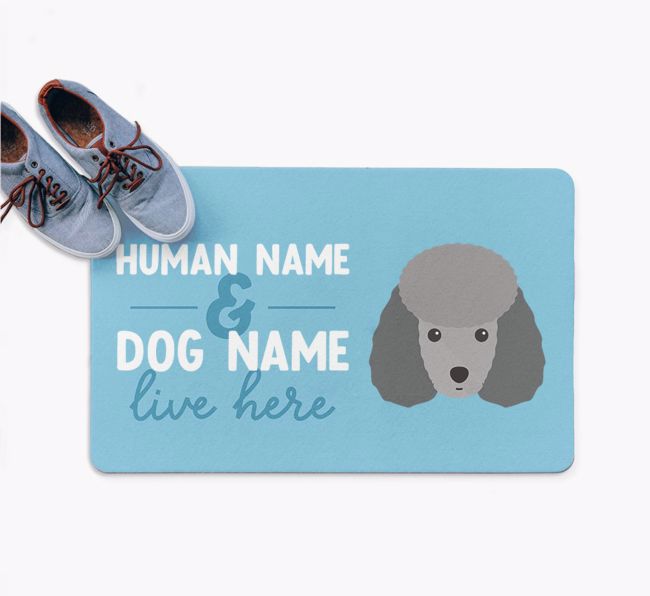 Human & Dog Live Here: Personalized {breedFullName} Doormat